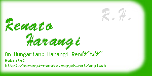 renato harangi business card